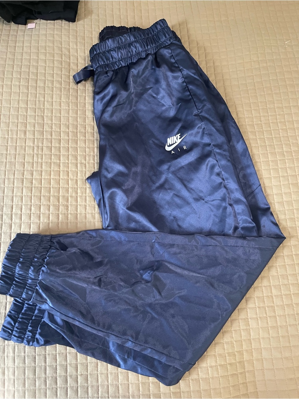 Nike Navy Blue Women's Track Joggers with Nike Air Logo